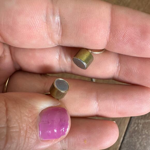 Artisan Handmade Pink Agate Slice Gold‎ Tone Rhinestone Pendant 18 inch Necklace - Picture 6 of 7